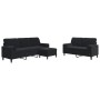 Juego de sofás con cojines 3 piezas terciopelo negro de , Sofás - Ref: Foro24-3278426, Precio: 557,06 €, Descuento: %