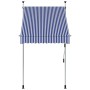 Toldo manual retráctil 100 cm azul y blanco a rayas de , Toldos - Ref: Foro24-145829, Precio: 72,77 €, Descuento: %