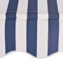 Toldo manual retráctil 100 cm azul y blanco a rayas de , Toldos - Ref: Foro24-145829, Precio: 72,77 €, Descuento: %