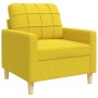 Juego de sofás con cojines 3 piezas tela amarillo claro de , Sofás - Ref: Foro24-3278308, Precio: 637,03 €, Descuento: %
