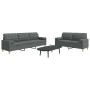 Juego de sofás con cojines 2 piezas tela gris oscuro de , Sofás - Ref: Foro24-3278336, Precio: 501,15 €, Descuento: %