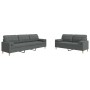 Juego de sofás con cojines 2 piezas tela gris oscuro de , Sofás - Ref: Foro24-3278336, Precio: 501,15 €, Descuento: %