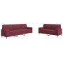 Juego de sofás con cojines 2 piezas tela rojo tinto de , Sofás - Ref: Foro24-3278341, Precio: 559,84 €, Descuento: %