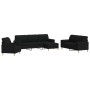 Juego de sofá 4 piezas con reposapiés y cojines tela negro de , Sofás - Ref: Foro24-3278315, Precio: 712,54 €, Descuento: %