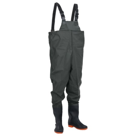 Vadeador de pecho con botas verde oscuro talla 40 de , Vadeadores para caza y para pesca - Ref: Foro24-4016974, Precio: 42,77...