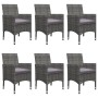Set de comedor de jardín de 7 piezas gris de vidaXL, Conjuntos de jardín - Ref: Foro24-3067766, Precio: 493,57 €, Descuento: %