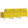 Sofá de 3 plazas con cojines tela amarillo claro 210 cm de , Sofás - Ref: Foro24-3278206, Precio: 313,73 €, Descuento: %