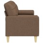 Sofá de 3 plazas con cojines tela marrón 210 cm de , Sofás - Ref: Foro24-3278204, Precio: 333,79 €, Descuento: %