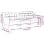 Sofá de 3 plazas con cojines tela marrón 210 cm de , Sofás - Ref: Foro24-3278204, Precio: 333,79 €, Descuento: %