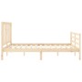 Estructura de cama con cabecero madera maciza 160x200 cm de vidaXL, Camas y somieres - Ref: Foro24-3193866, Precio: 134,71 €,...