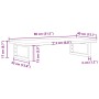 Estante de lavabo de pared de acero y madera maciza de roble de , Tocadores de baño - Ref: Foro24-3302544, Precio: 74,17 €, D...
