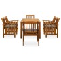 Set comedor de jardín 7 pzas y cojines madera maciza de acacia de , Conjuntos de jardín - Ref: Foro24-3058089, Precio: 739,92...