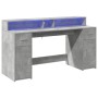 Escritorio con LED madera ingeniería gris hormigón 160x55x91 cm de , Escritorios - Ref: Foro24-3309432, Precio: 177,12 €, Des...