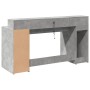 Escritorio con LED madera ingeniería gris hormigón 160x55x91 cm de , Escritorios - Ref: Foro24-3309432, Precio: 177,12 €, Des...