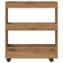 Carro de almacenaje estrecho 3 niveles madera roble artisian de , Carros de cocina y comedor - Ref: Foro24-855249, Precio: 53...