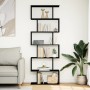 Librería divisora 6 niveles madera ingeniería negra 70x24x193cm de , Librerías y estanterías - Ref: Foro24-858085, Precio: 75...