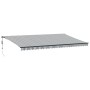 Toldo retráctil automático gris antracita y blanco 600x350 cm de , Toldos - Ref: Foro24-3215822, Precio: 743,77 €, Descuento: %