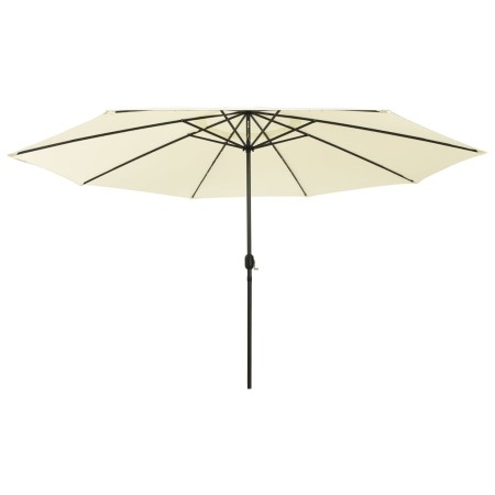 Sombrilla de jardín con luces LED arena 400 cm de , Sombrillas - Ref: Foro24-312530, Precio: 107,51 €, Descuento: %