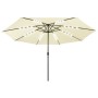 Sombrilla de jardín con luces LED arena 400 cm de , Sombrillas - Ref: Foro24-312530, Precio: 107,51 €, Descuento: %