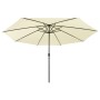 Sombrilla de jardín con luces LED arena 400 cm de , Sombrillas - Ref: Foro24-312530, Precio: 107,51 €, Descuento: %
