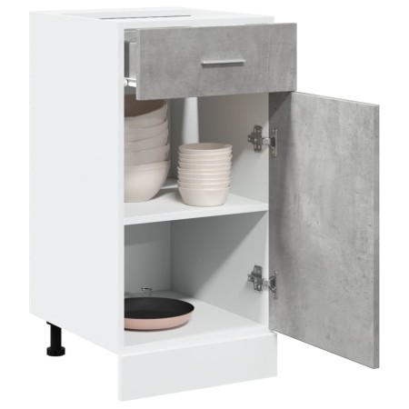 Armario inferior cajón “Lyon” contrachapada gris hormigón de , Armarios de cocina - Ref: Foro24-856082, Precio: 76,85 €, Desc...