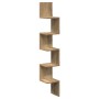 Estantería pared de esquina madera roble artisan 20x20x127,5 cm de , Estantes y estanterías - Ref: Foro24-856615, Precio: 38,...