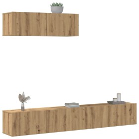 Mueble para TV de pared madera contrachapada artesanal 3 piezas de , Muebles TV - Ref: Foro24-3329206, Precio: 150,92 €, Desc...