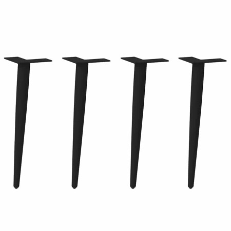 Patas para mesa de centro cónicas 4 uds acero negro 42-43 cm de , Patas para mesas - Ref: Foro24-4012512, Precio: 44,59 €, De...
