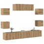 Mueble para TV de pared madera contrachapada artesanal 7 piezas de , Muebles TV - Ref: Foro24-3329210, Precio: 228,90 €, Desc...