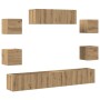 Mueble para TV de pared madera contrachapada artesanal 7 piezas de , Muebles TV - Ref: Foro24-3329210, Precio: 228,90 €, Desc...