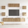 Mueble para TV de pared madera contrachapada artesanal 7 piezas de , Muebles TV - Ref: Foro24-3329210, Precio: 228,90 €, Desc...