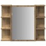 Armario con espejo baño madera roble artisan 80x20,5x64 cm de , Tocadores de baño - Ref: Foro24-856037, Precio: 91,10 €, Desc...