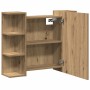 Armario con espejo baño madera roble artisan 80x20,5x64 cm de , Tocadores de baño - Ref: Foro24-856037, Precio: 91,10 €, Desc...