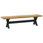 Banco comedor NOAIN patas forma X madera maciza pino de , Bancos de comedor y cocina - Ref: Foro24-4100049, Precio: 151,66 €,...