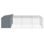 Caseta perros con corral acero galvanizado gris 197x396x110 cm de , Casetas para perros - Ref: Foro24-3214225, Precio: 393,60...