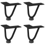 Patas de mesa tipo horquilla 4 unidades acero macizo negro 10cm de , Patas para mesas - Ref: Foro24-4012408, Precio: 29,68 €,...