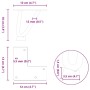 Patas de mesa tipo horquilla 4 unidades acero macizo negro 10cm de , Patas para mesas - Ref: Foro24-4012408, Precio: 29,68 €,...