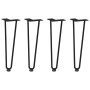 Patas de mesa tipo horquilla 4 uds acero macizo negro 42 cm de , Patas para mesas - Ref: Foro24-4012420, Precio: 44,62 €, Des...