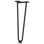 Patas de mesa tipo horquilla 4 uds acero macizo negro 42 cm de , Patas para mesas - Ref: Foro24-4012420, Precio: 44,62 €, Des...