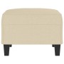 Reposapiés de tela crema 70x55x41 cm de , Otomanas - Ref: Foro24-349349, Precio: 58,46 €, Descuento: %