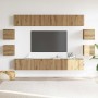 Mueble para TV de pared madera contrachapada artesanal 8 piezas de , Muebles TV - Ref: Foro24-3328952, Precio: 330,67 €, Desc...