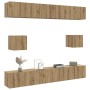 Mueble para TV de pared madera contrachapada artesanal 6 piezas de , Muebles TV - Ref: Foro24-3328992, Precio: 290,29 €, Desc...