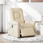 Sillón reclinable de masaje eléctrico tela color crema de , Sillones - Ref: Foro24-3303252, Precio: 283,72 €, Descuento: %
