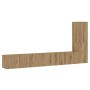 Muebles de TV de pared 3 uds madera ingeniería roble artesanal de , Muebles TV - Ref: Foro24-3328984, Precio: 189,22 €, Descu...