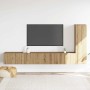 Muebles de TV de pared 3 uds madera ingeniería roble artesanal de , Muebles TV - Ref: Foro24-3328984, Precio: 189,22 €, Descu...