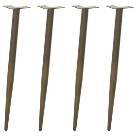Patas para mesa de centro cónicas 4 uds acero natural 72-73cm de , Patas para mesas - Ref: Foro24-4012519, Precio: 60,40 €, D...