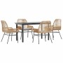 Juego de comedor jardín 5 piezas cojines ratán sintético marrón de , Conjuntos de jardín - Ref: Foro24-3334571, Precio: 375,3...
