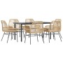 Juego de comedor de jardín 7 pzas con cojines ratán PE marrón de , Conjuntos de jardín - Ref: Foro24-3334573, Precio: 510,32 ...