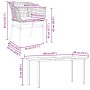 Juego de comedor jardín 5 piezas cojines ratán sintético negro de , Conjuntos de jardín - Ref: Foro24-3334600, Precio: 305,34...