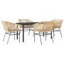 Juego de comedor jardín 5 piezas cojines ratán sintético marrón de , Conjuntos de jardín - Ref: Foro24-3334621, Precio: 402,7...